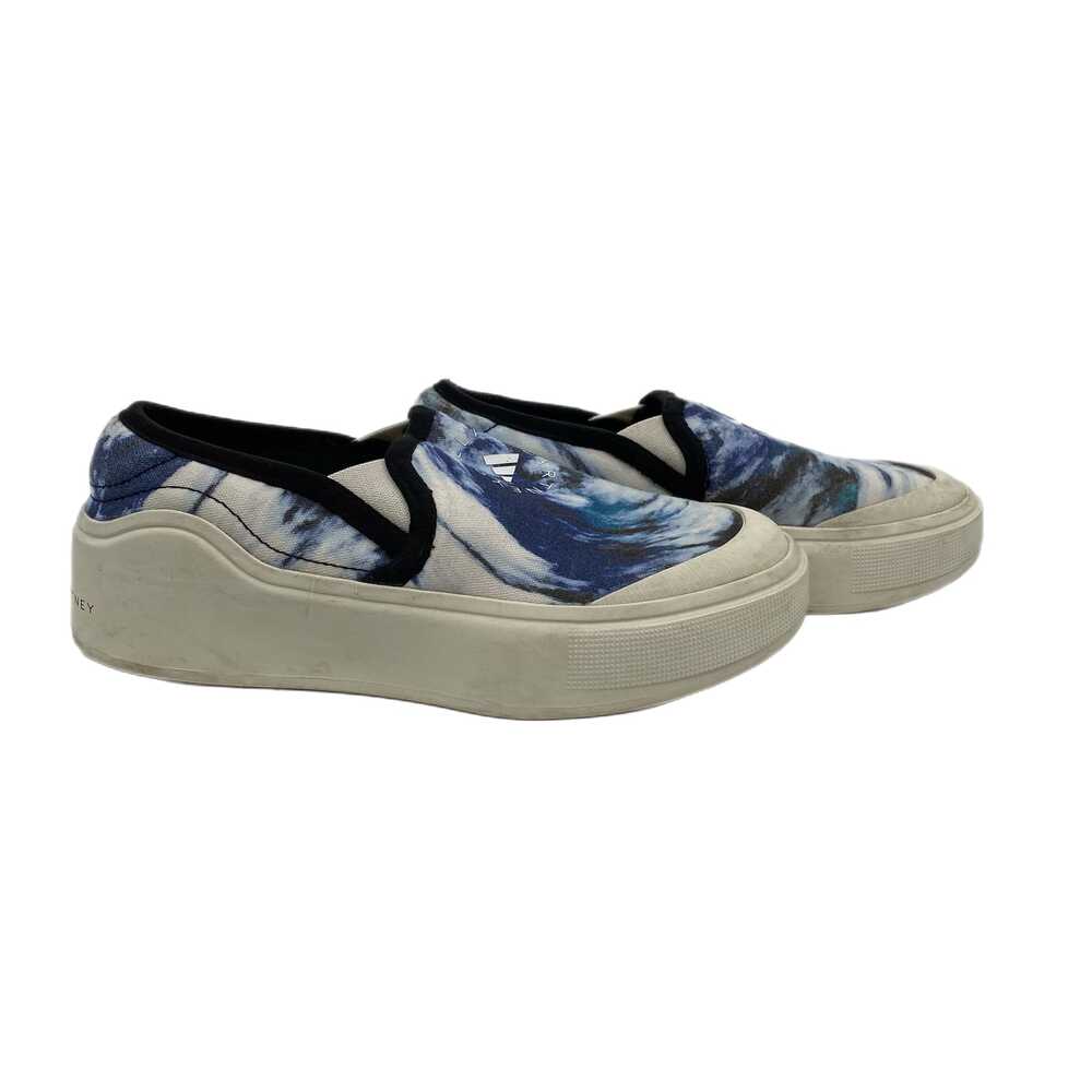Adidas by Stella McCartney Blue Marble Canvas Sneakers | Size 6